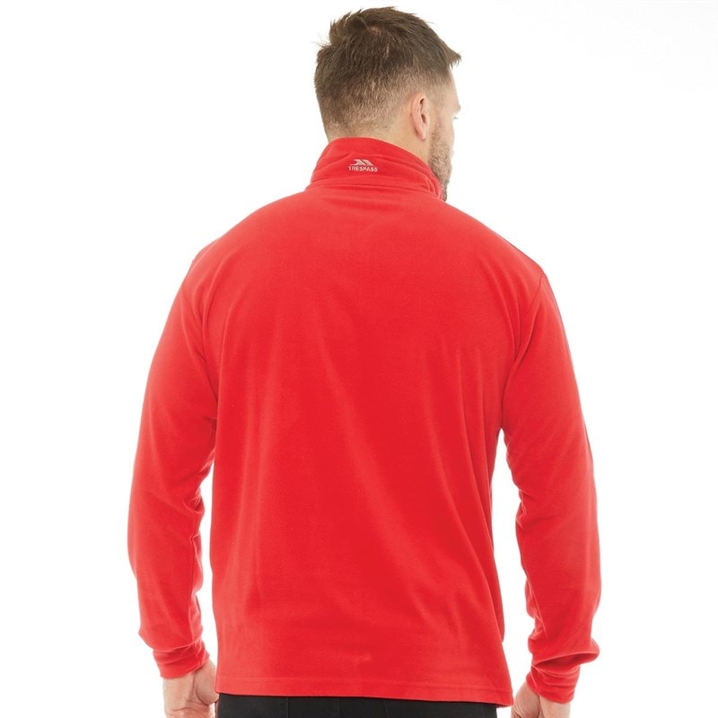 Mens Masonville 1/2 Zip Micro Fleece Red - Image 2
