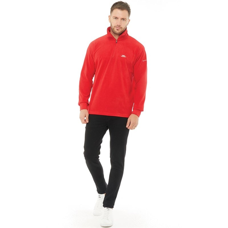 Mens Masonville 1/2 Zip Micro Fleece Red - Image 3