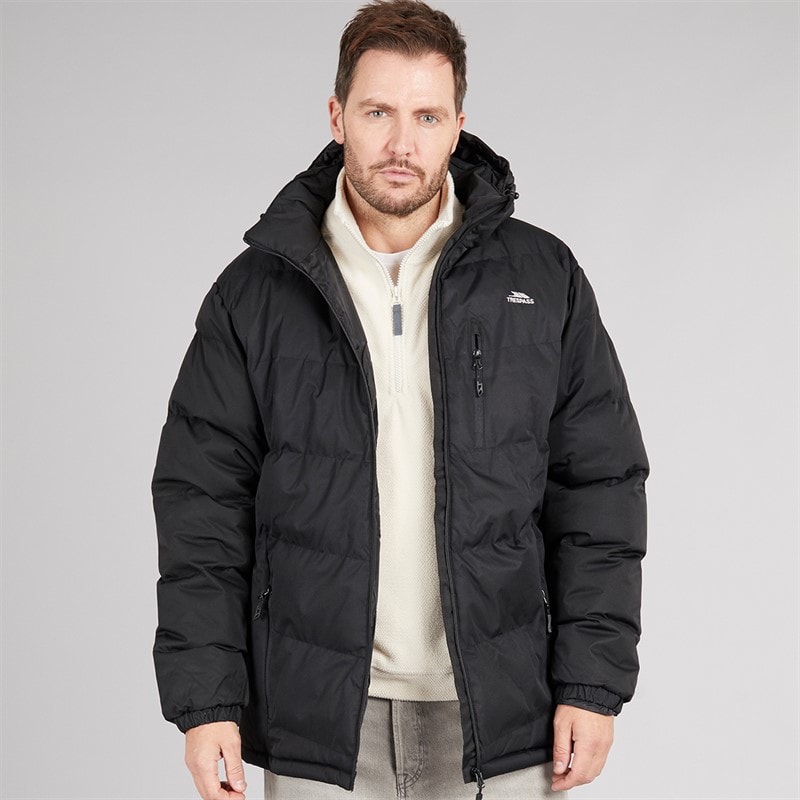 Trespass Mens Farsley Waterproof Padded Jacket Black