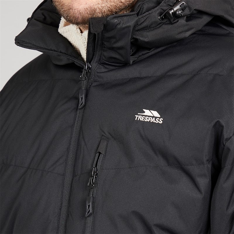 Mens Farsley Waterproof Padded Jacket Black - Image 3