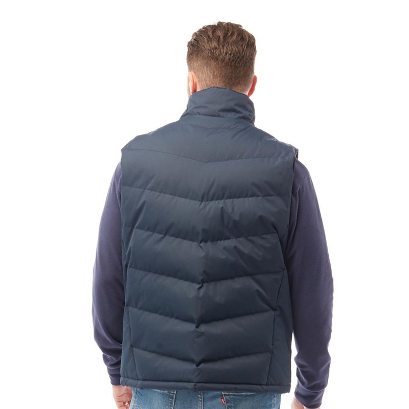Mens Brecker Padded Gilet Vest Navy - Image 2