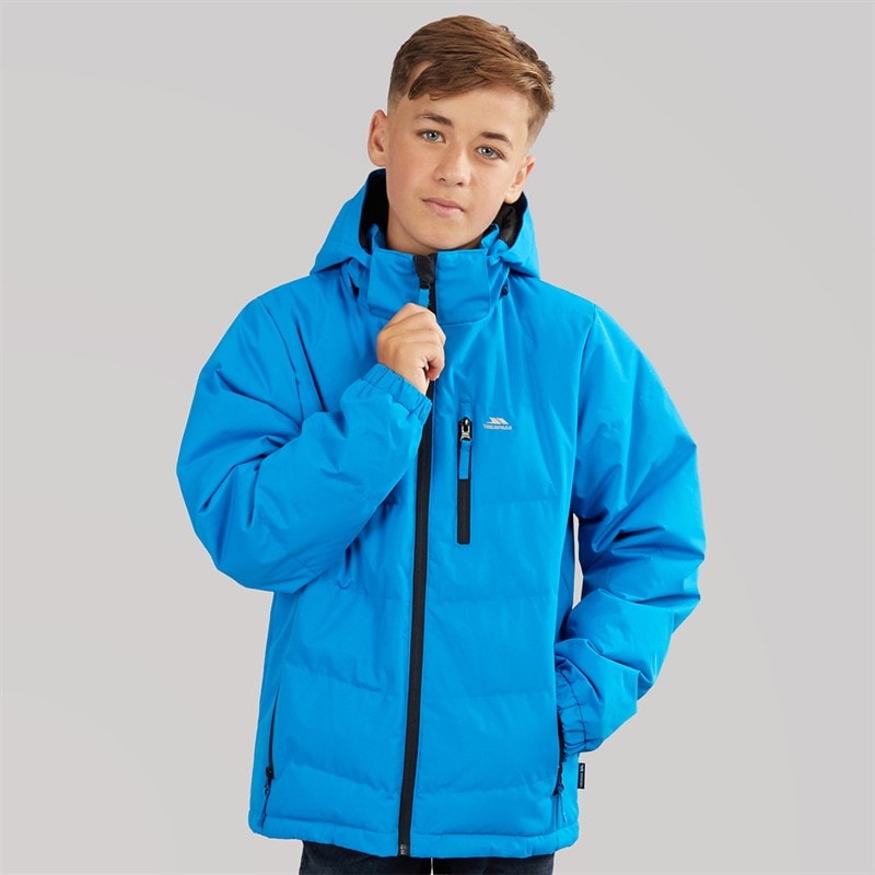 Junior Boys Figo Waterproof Padded Hooded Jacket Ultramarine - Image 3