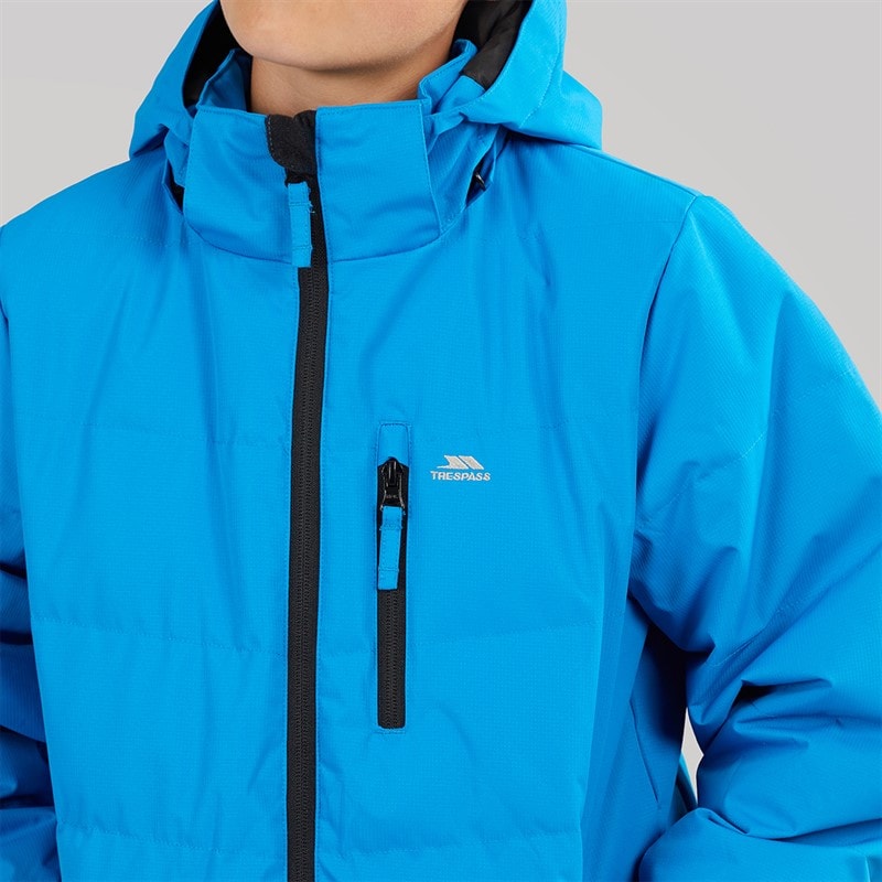 Junior Boys Figo Waterproof Padded Hooded Jacket Ultramarine - Image 5