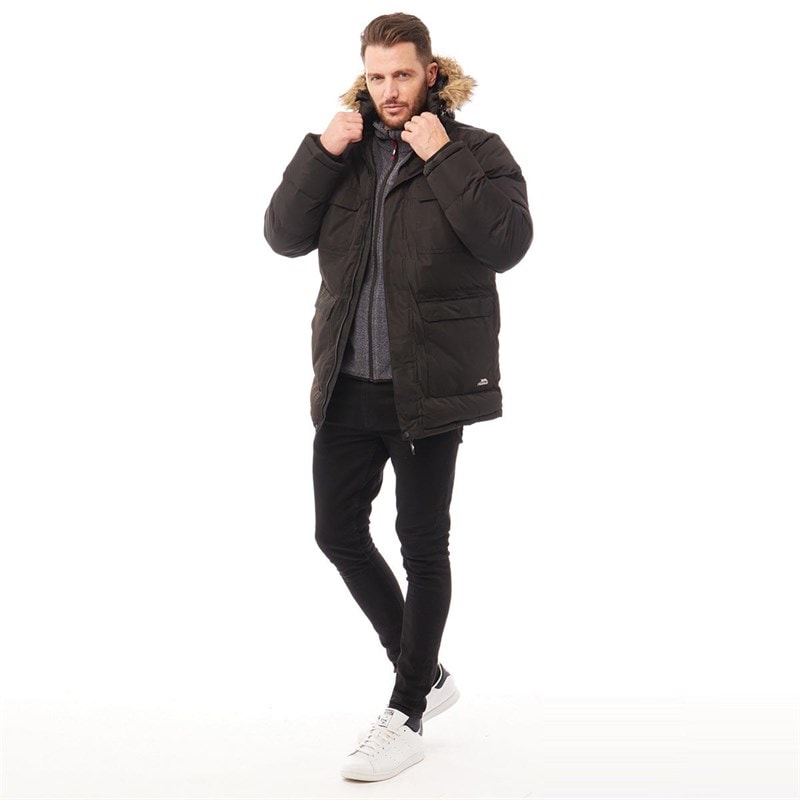 Mens Baldwin Insulated Waterproof Parka Black - Image 3