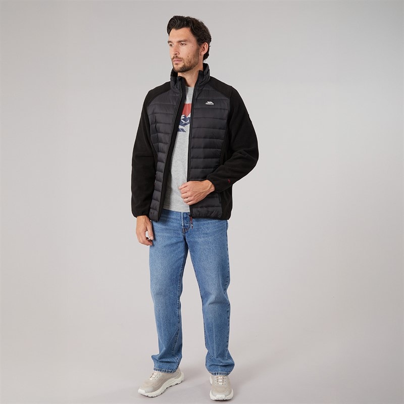 Mens Saunter Hybrid Padded Jacket Black - Image 4