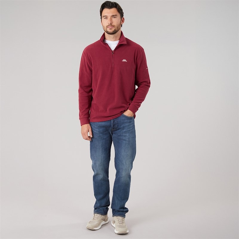 Mens Masonville 1/2 Zip Micro Fleece Merlot - Image 4