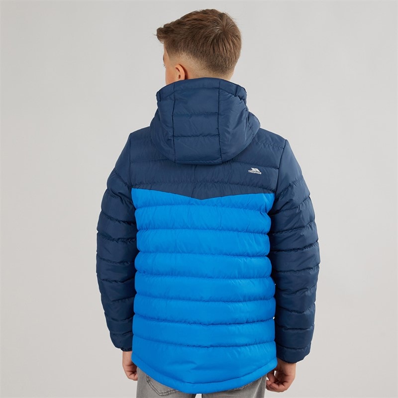Junior Boys Oskar Padded Hooded Jacket Navy/Blue - Image 2