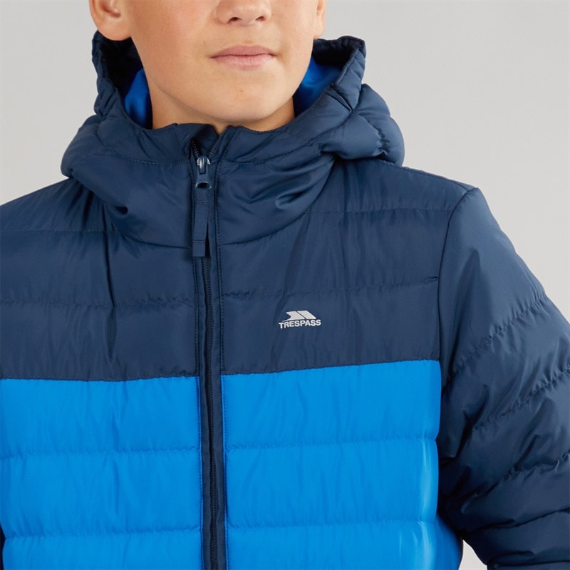 Junior Boys Oskar Padded Hooded Jacket Navy/Blue - Image 5