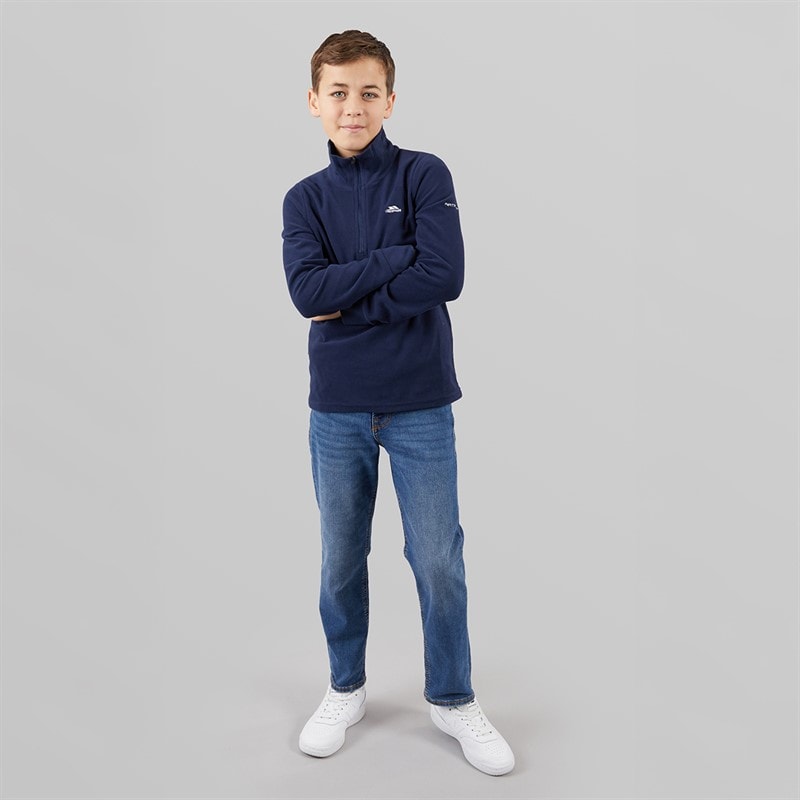 Junior Boys Masonville 1/2 Zip Micro Fleece Navy - Image 4