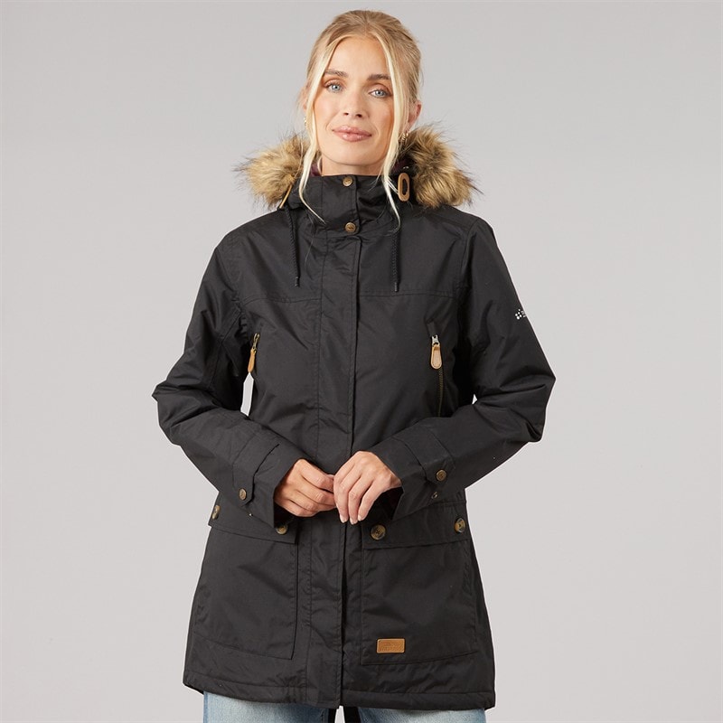Womens Clea Insulated Waterproof Parka Black - Image 3