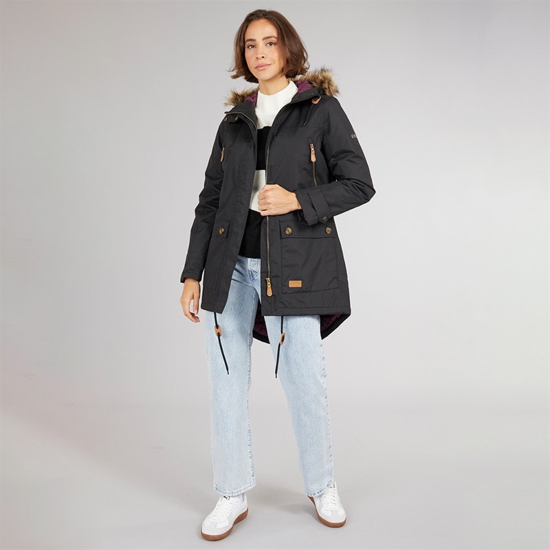 Womens Clea Insulated Waterproof Parka Black - Image 4