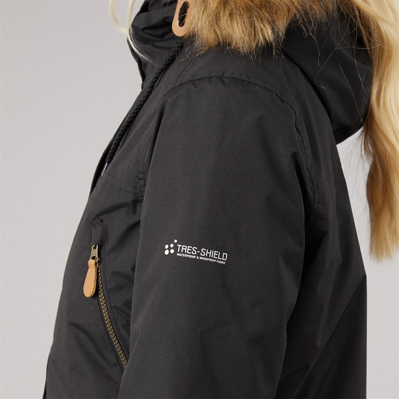 Womens Clea Insulated Waterproof Parka Black - Image 5