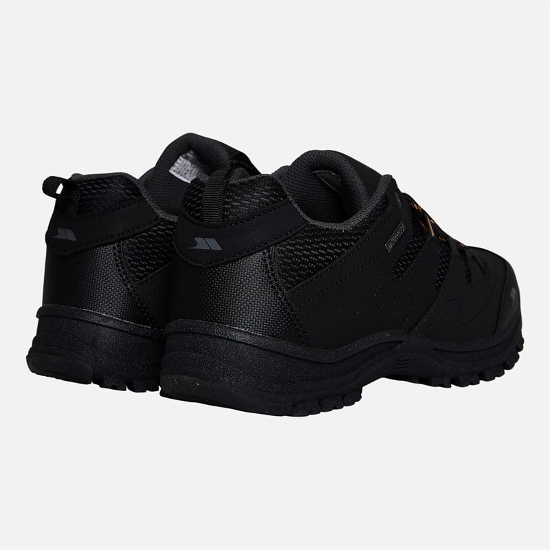 Mens Finley Low Waterproof Walking Shoes Black/Golden Brown - Image 3