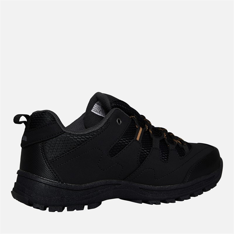 Mens Finley Low Waterproof Walking Shoes Black/Golden Brown - Image 5