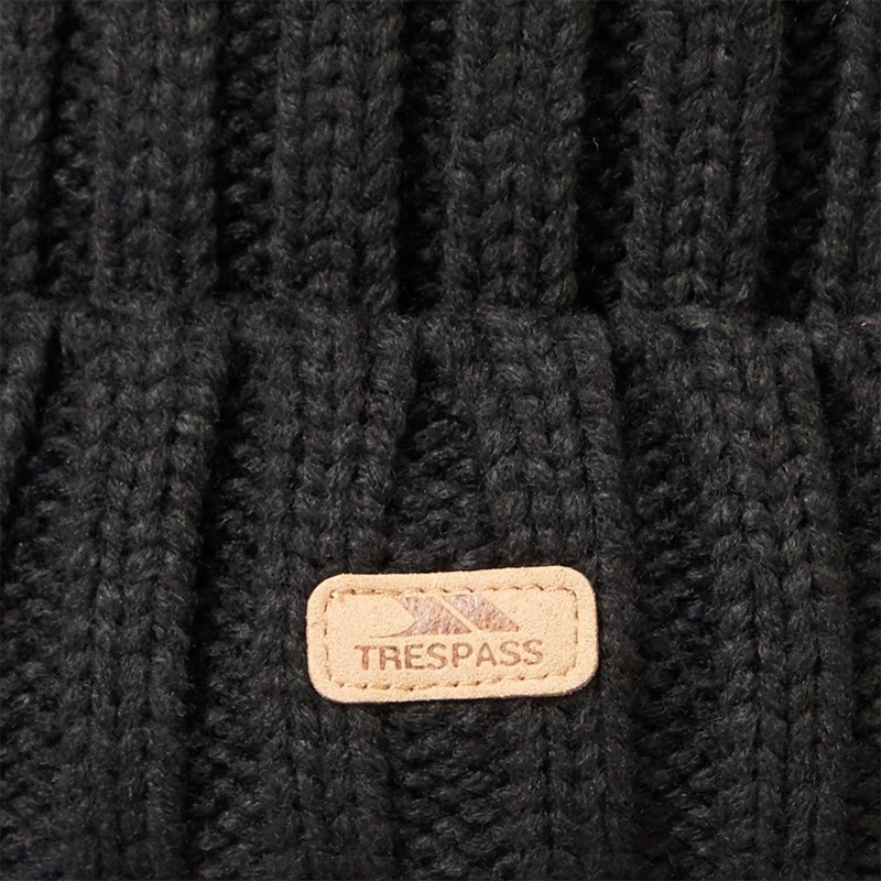 Mens Thorns Knitted Bobble Hat Black - Image 2