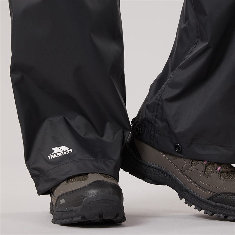 Womens Qikpac Waterproof Over Trousers Black - Image 3
