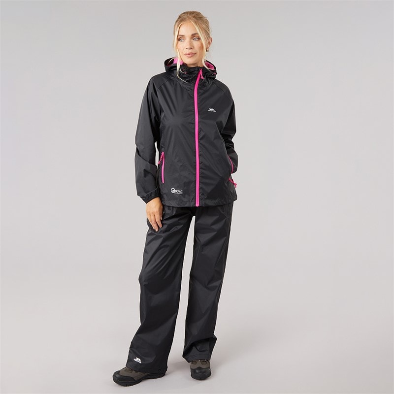 Womens Qikpac Waterproof Over Trousers Black - Image 4