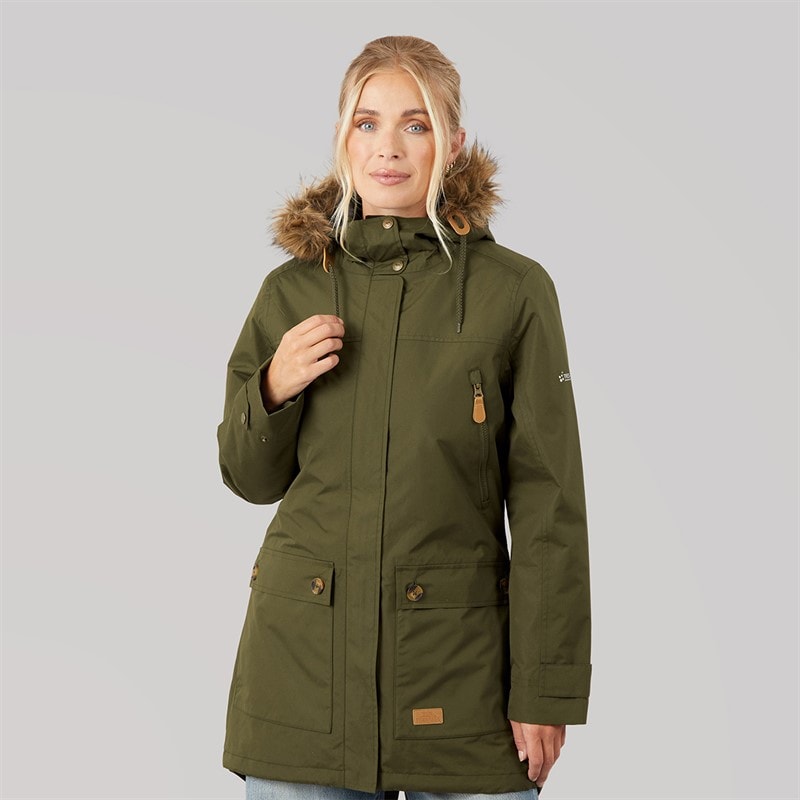 Womens Clea Insulated Waterproof Parka Dark Vine - Image 3