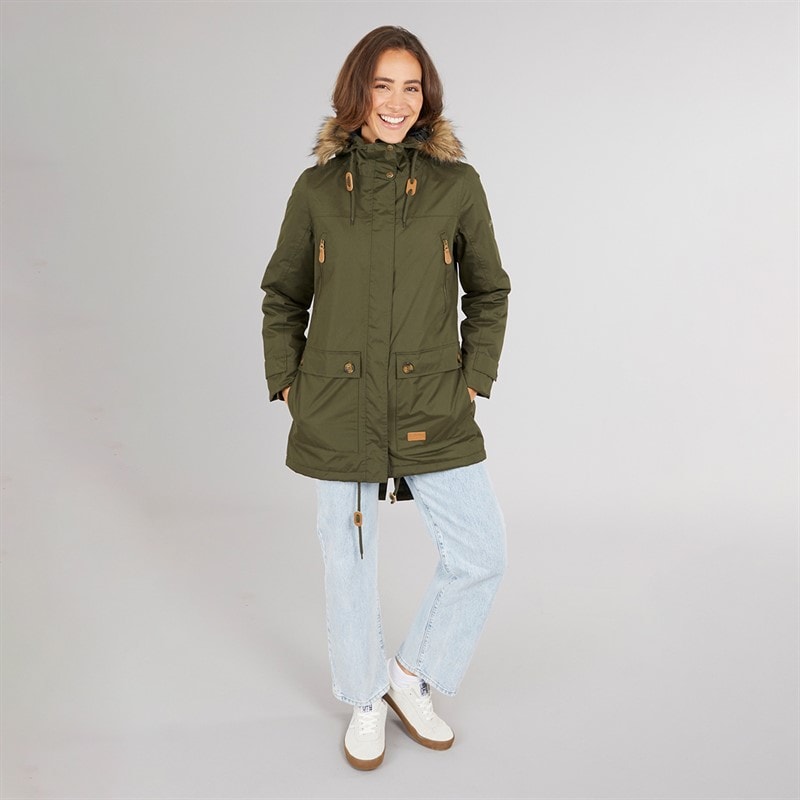 Womens Clea Insulated Waterproof Parka Dark Vine - Image 4