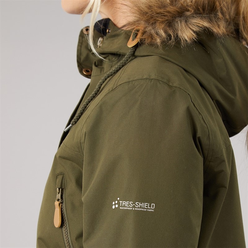 Womens Clea Insulated Waterproof Parka Dark Vine - Image 5