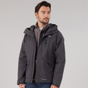 Mens Corvo Waterproof Hooded Shell Jacket Dark Grey