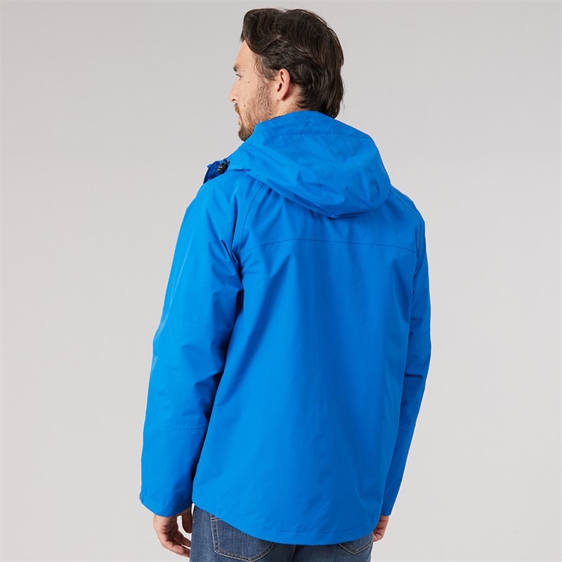 Mens Corvo Waterproof Hooded Shell Jacket Blue - Image 2