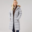 Womens Audrey Waterproof Padded Hooded Coat Platinum