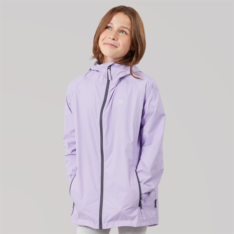 Girls Qikpac Waterproof Jacket Gelsomino/Flint - Image 3