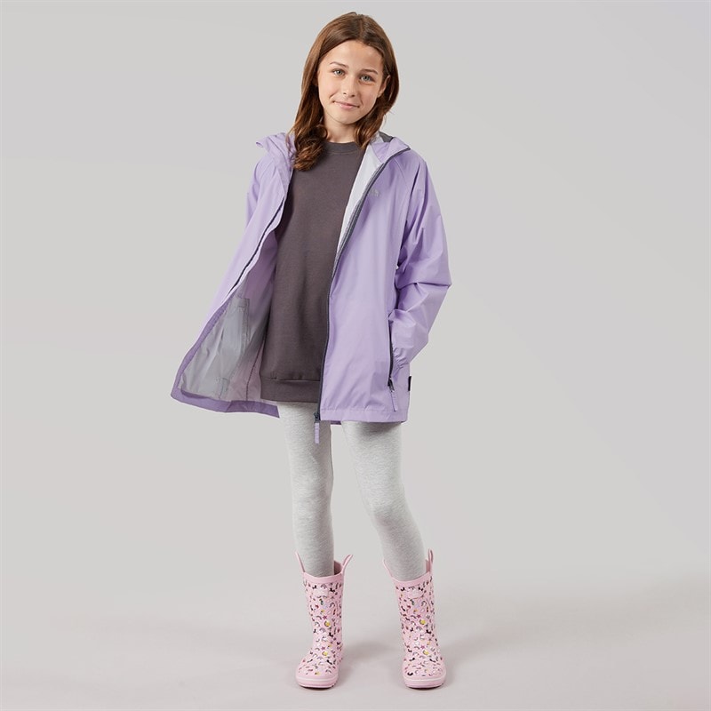 Girls Qikpac Waterproof Jacket Gelsomino/Flint - Image 4