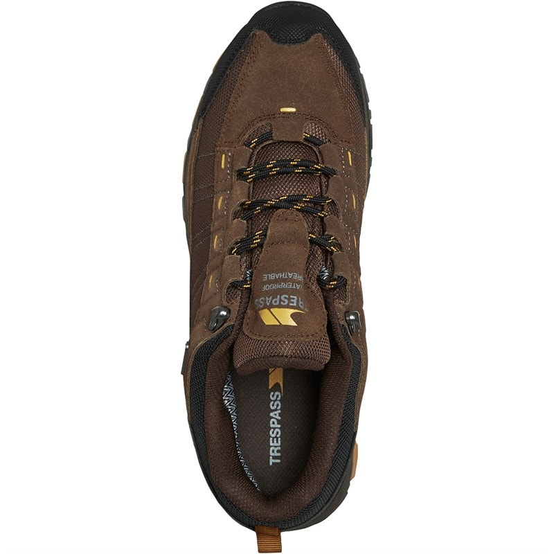 Mens Scarp Waterproof Walking Shoes Dark Brown/Sienna - Image 4