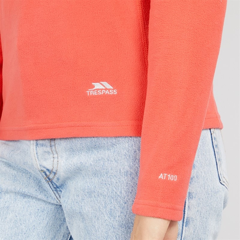 Womens Shiner 1/2 Zip Micro Fleece Peach Blush - Image 3