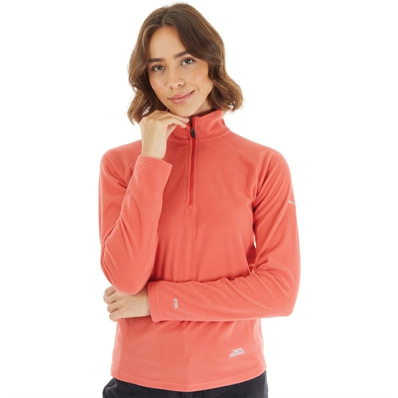 Womens Shiner 1/2 Zip Micro Fleece Peach Blush - Image 5