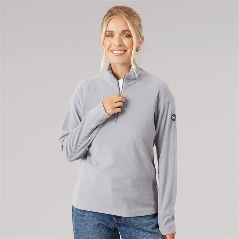 Trespass Womens Shiner 1/2 Zip Micro Fleece Platinum