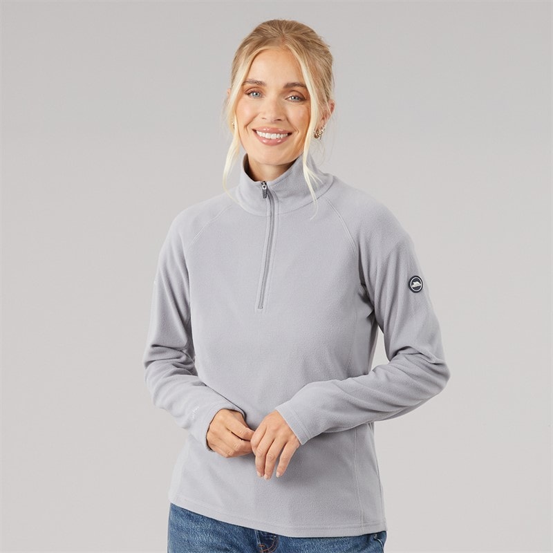 Womens Shiner 1/2 Zip Micro Fleece Platinum - Image 3