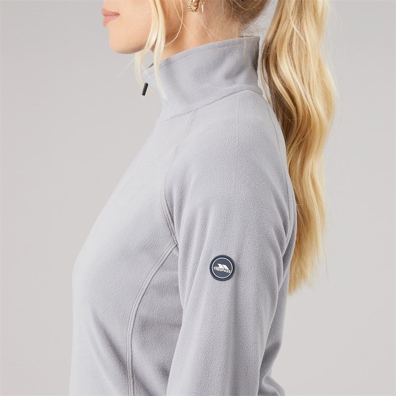 Womens Shiner 1/2 Zip Micro Fleece Platinum - Image 5