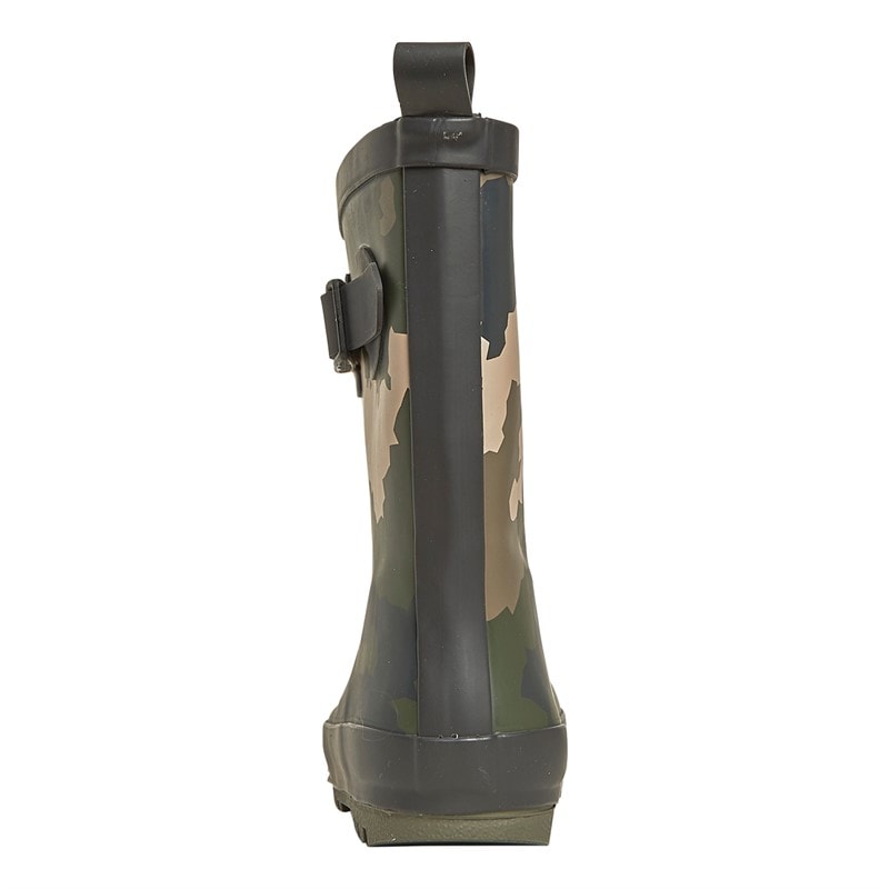 Kids Puddle Printed Wellington Boot Camo - Image 4
