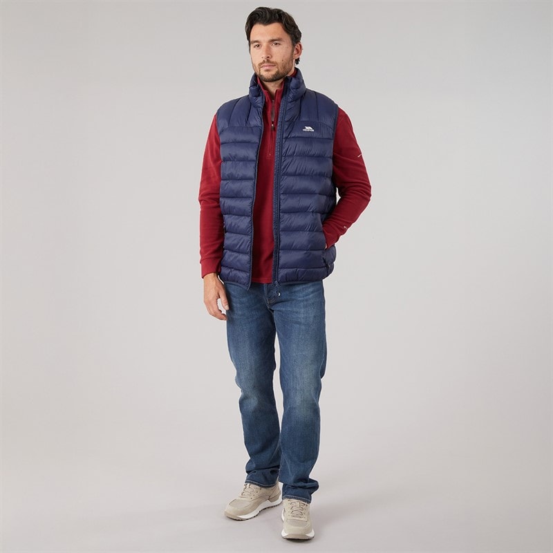 Mens Fergal Micro Padded Gilet Navy - Image 4