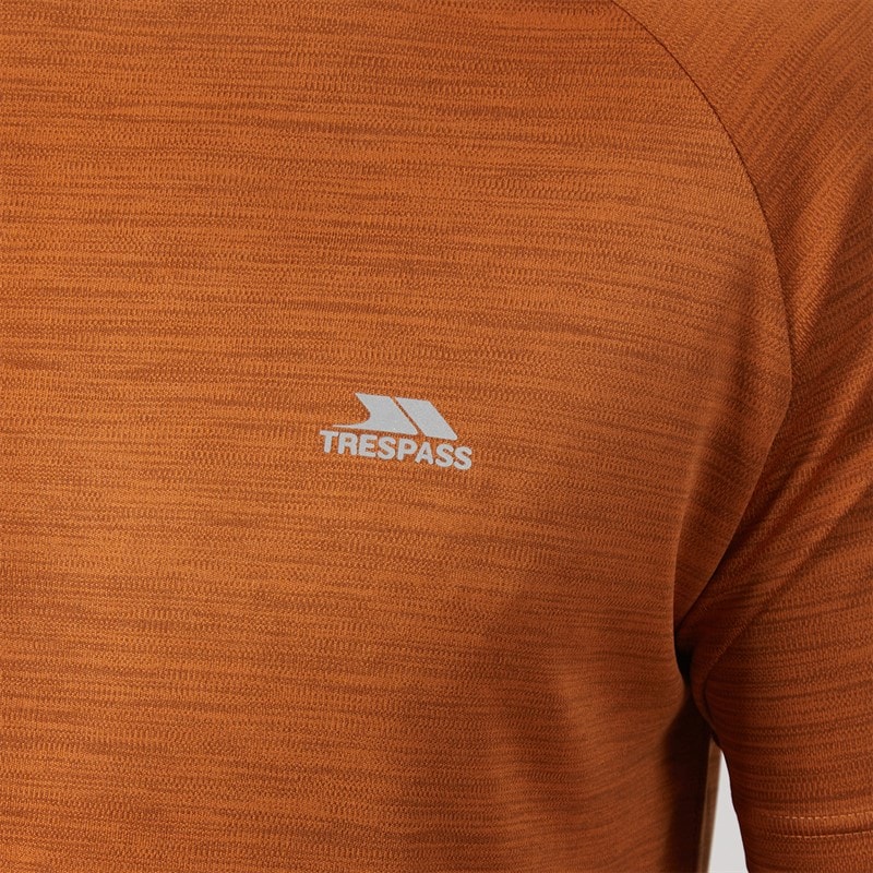 Mens Leecana Tech T-Shirt Burnt Orange Marl - Image 5