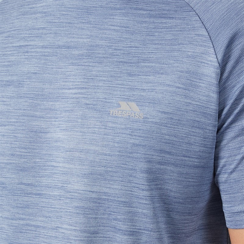 Mens Leecana Tech T-Shirt Denim Blue Marl - Image 5