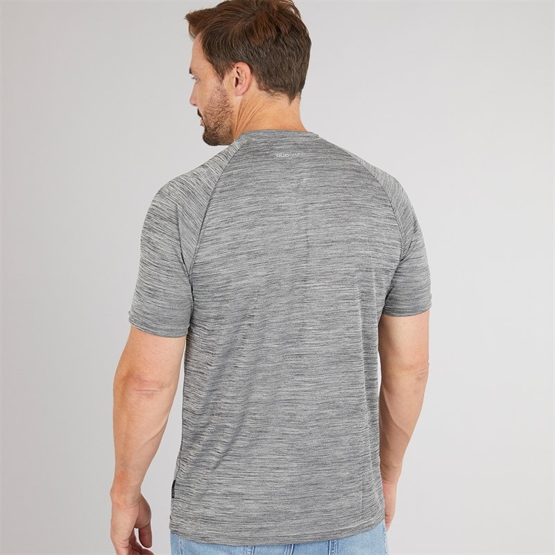 Mens Leecana Tech T-Shirt Grey Marl - Image 2