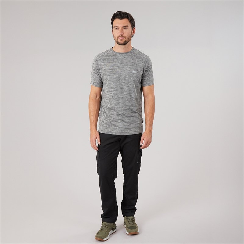 Mens Leecana Tech T-Shirt Grey Marl - Image 4