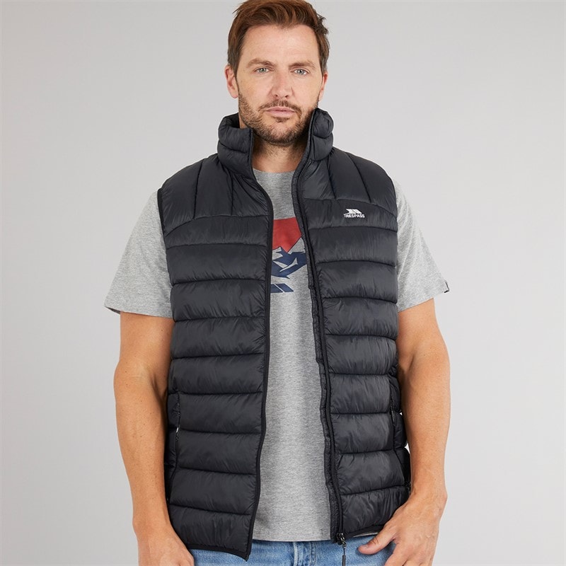 Mens Fergal Micro Padded Gilet Black - Image 1