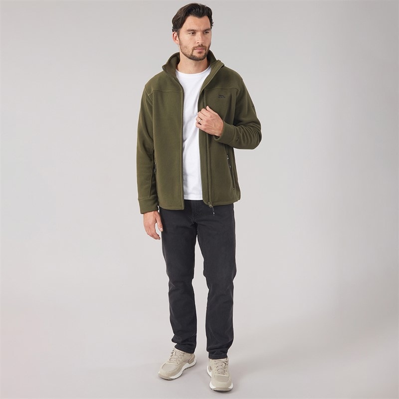Mens Bernal Full Zip Fleece Jacket Dark Vine - Image 4