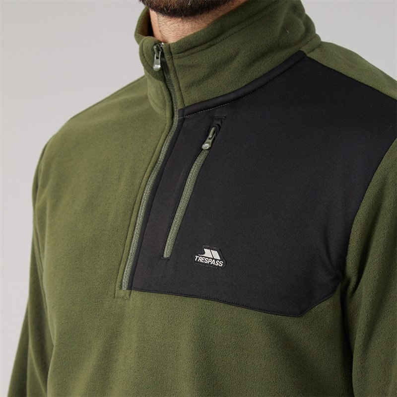 Mens Mcgeechan 1/2 Zip Micro Fleece Dark Vine - Image 5