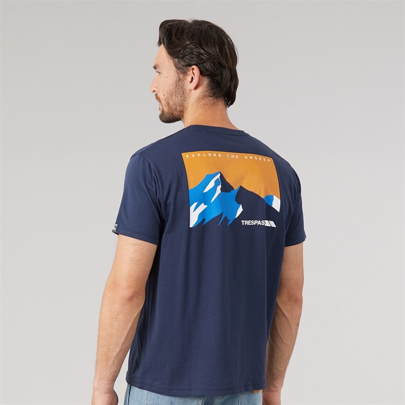 Mens Svensson Back Logo T-Shirt Navy - Image 3