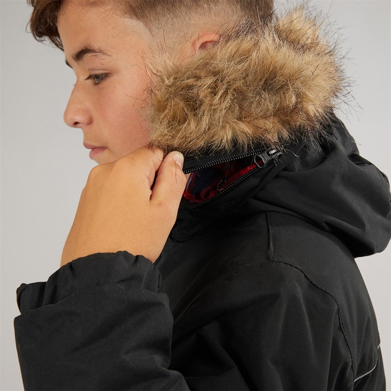 Trespass Boys Upsider Insulated Waterproof Parka Black - Image 5