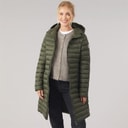Womens Briarlea Padded Hooded Long Coat Dark Vine