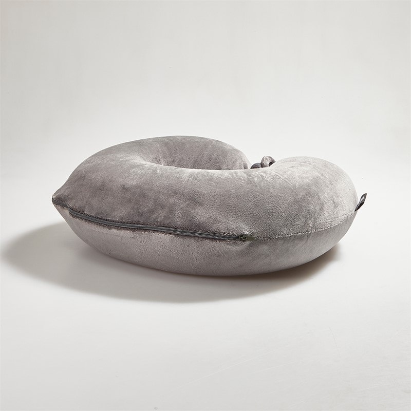 Memow Memory Foam Travel Pillow Grey - Image 2