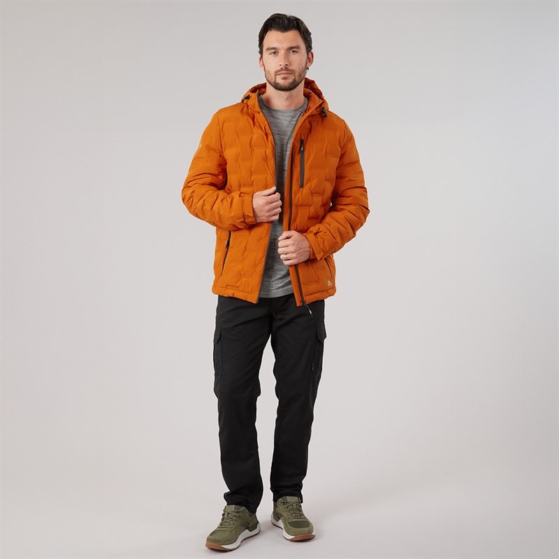 Mens Jaymes Waterproof Insulated Jacket Orange Spice - Image 4