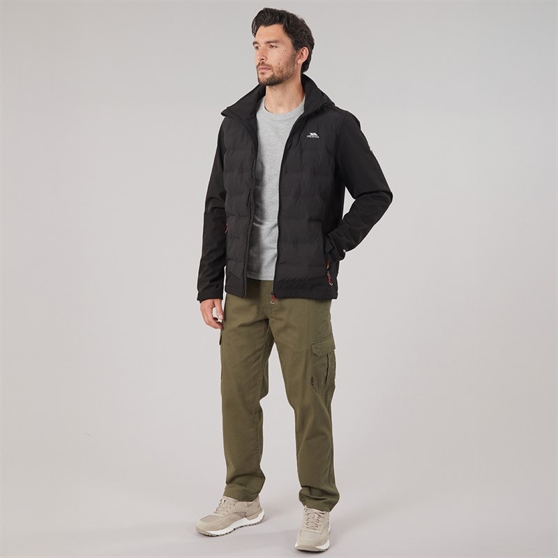 Mens Alwero Waterproof Padded Softshell Jacket Black - Image 4